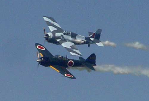 ww ii wildcat & zero